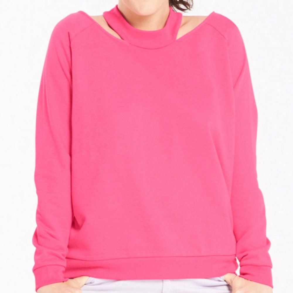 CUT OUT NECK SWEATSHIRT